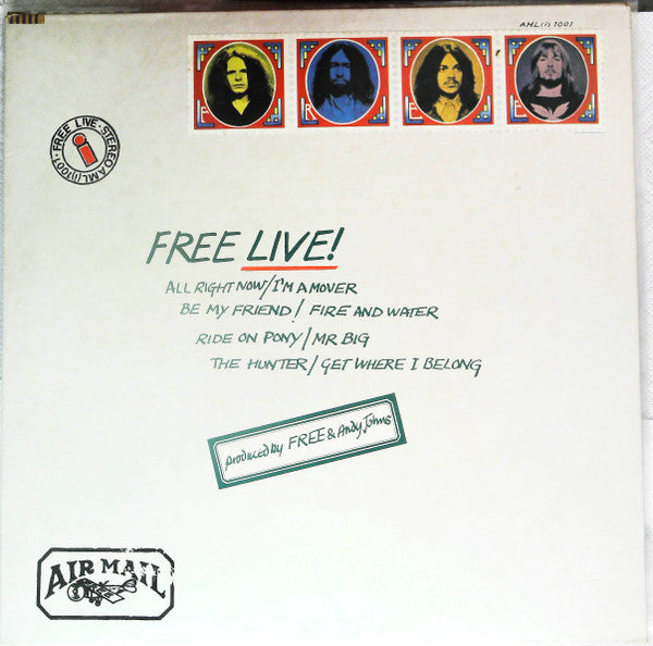 Free - Free Live (Vinyl, LP, Album, Promo) Very Good (VG) / Very Good (VG)