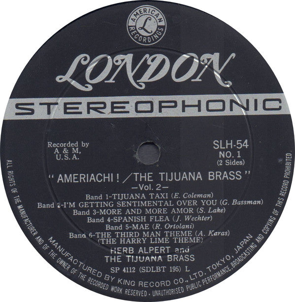 Herb Alpert & The Tijuana Brass - Ameriachi! / The Tijuana Brass Vol. 2 (Vinyl, LP, Album) Very Good (VG) / Very Good (VG)