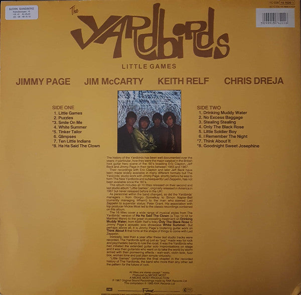 The Yardbirds - Little Games (Vinyl, LP, Compilation) Very Good (VG) / Very Good (VG)