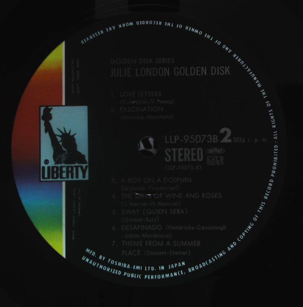 Julie London - Golden Disk (2xVinyl, LP, Compilation) Very Good (VG) / Very Good Plus (VG+)