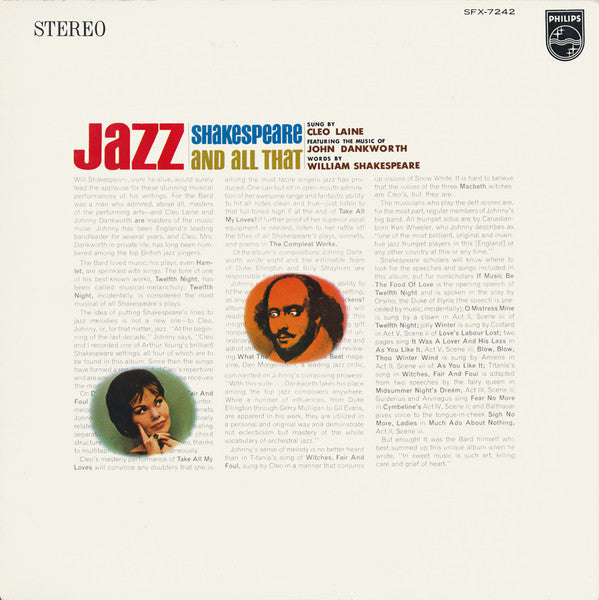 Cleo Laine - Shakespeare – And All That Jazz (Vinyl, LP, Album, Stereo) Very Good (VG) / Very Good (VG)