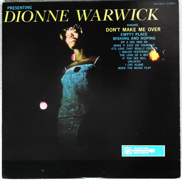 Dionne Warwick - Presenting Dionne Warwick (Vinyl, LP, Album, Reissue, Stereo) Very Good Plus (VG+) / Very Good (VG)