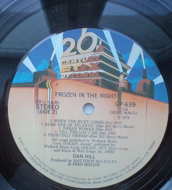 Dan Hill - Frozen In The Night (Vinyl, LP, Album) Very Good Plus (VG+) / Very Good Plus (VG+)