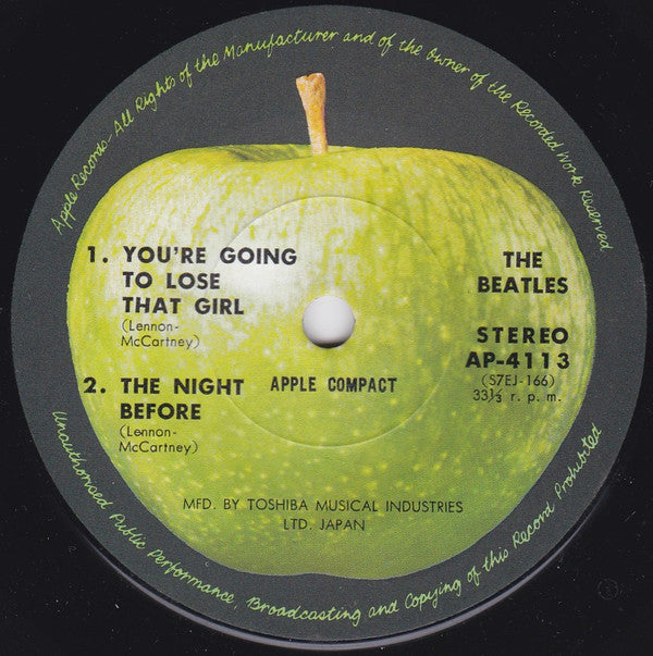 The Beatles - You're Going To Lose That Girl (Vinyl, 7", 33 ⅓ RPM, Reissue) Very Good (VG) / Very Good (VG)