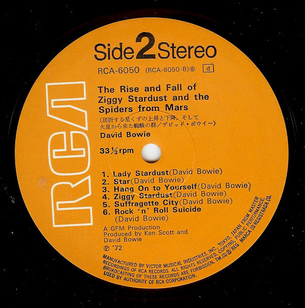 David Bowie - The Rise And Fall Of Ziggy Stardust And The Spiders From Mars (Vinyl, LP, Album, Reissue) Very Good Plus (VG+) / Very Good Plus (VG+)