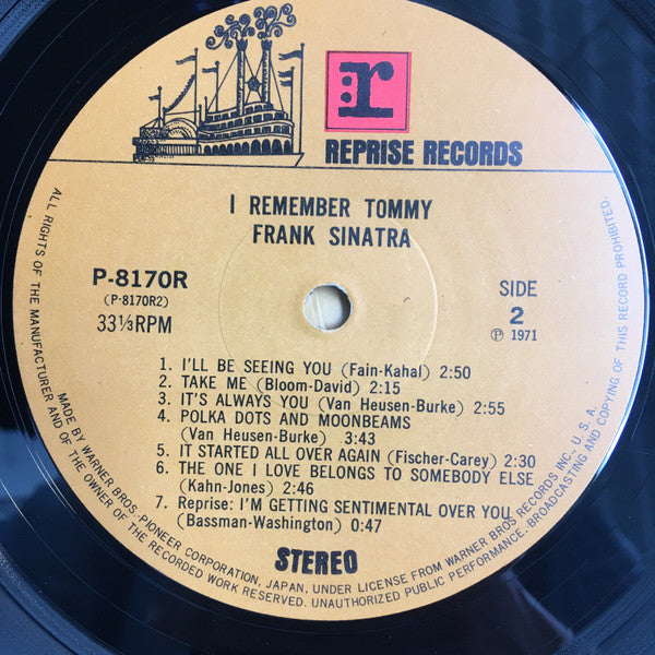 Frank Sinatra - I Remember Tommy (Vinyl, LP, Album) Good Plus (G+) / Good Plus (G+)