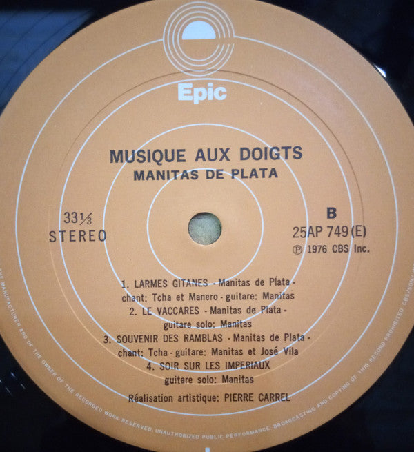 Manitas De Plata - Musique Aux Doigts (Vinyl, LP, Album) Very Good (VG) / Very Good Plus (VG+)