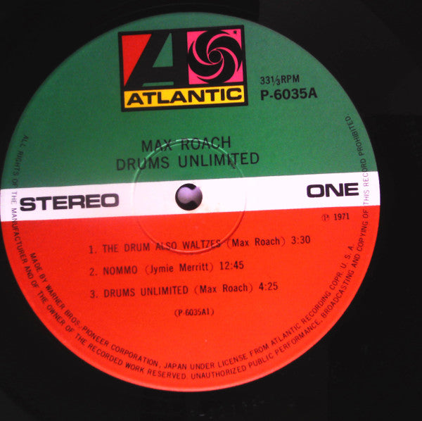 Max Roach - Drums Unlimited (Vinyl, LP, Album, Reissue, Stereo)