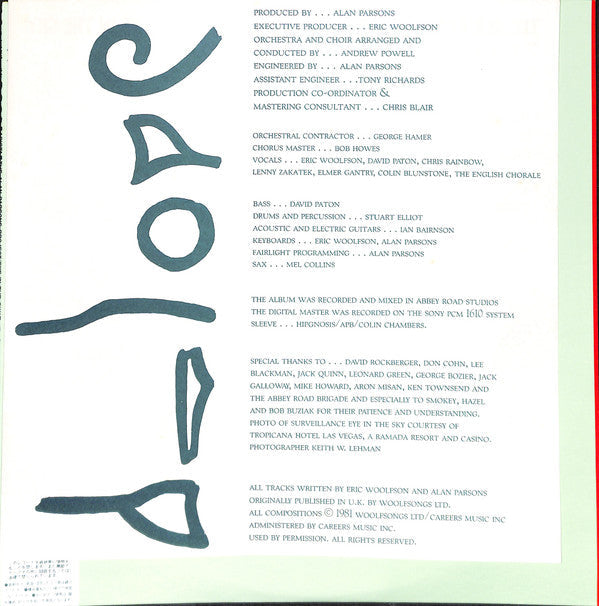 The Alan Parsons Project - Eye In The Sky (Vinyl, LP, Album)