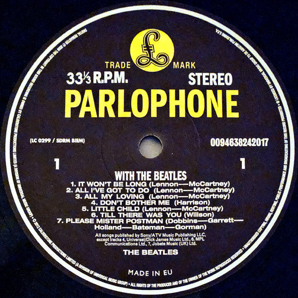 The Beatles - With The Beatles (Vinyl, LP, Album, Reissue, Remastered, Stereo) Mint (M) / Mint (M)