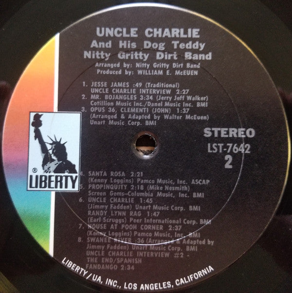 Nitty Gritty Dirt Band - Uncle Charlie & His Dog Teddy (Vinyl, LP, Album) Very Good Plus (VG+) / Good Plus (G+)