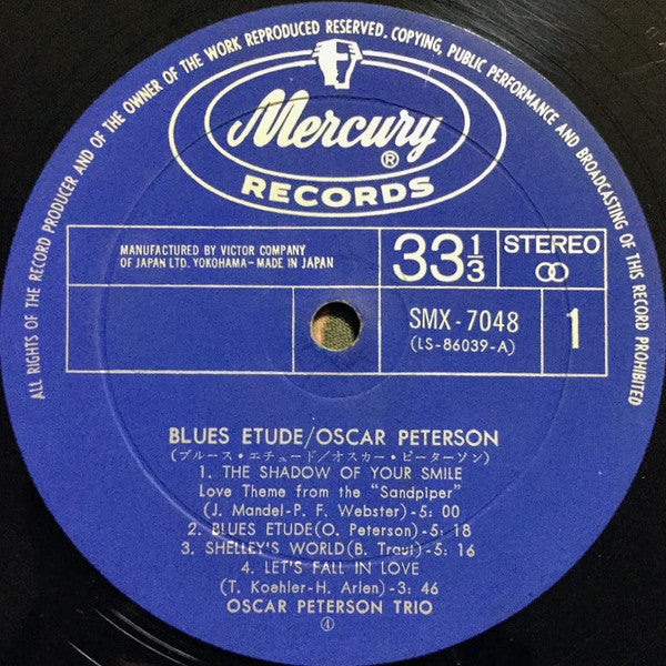 Oscar Peterson - Blues Etude = ブルース・エチュード (Vinyl, LP, Album, Stereo) Very Good Plus (VG+) / Very Good (VG)