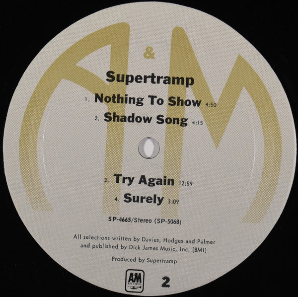 Supertramp - Supertramp (Vinyl, LP, Album, Reissue, Remastered, Stereo) Very Good (VG) / Fair (F)