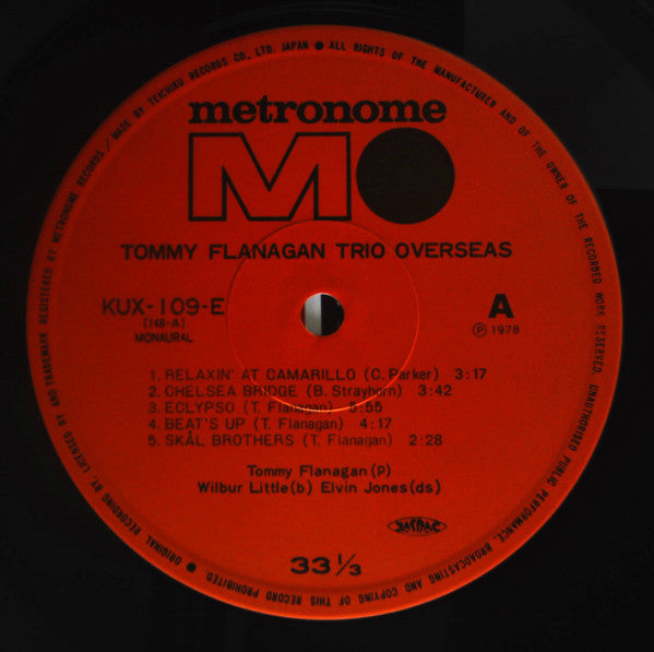 Tommy Flanagan Trio - Overseas (Vinyl, LP, Album, Reissue, Mono) Very Good Plus (VG+) / Very Good Plus (VG+)