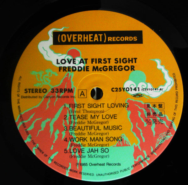Freddie McGregor - Love At First Sight (Vinyl, LP, Album, Promo) Very Good Plus (VG+) / Very Good (VG)