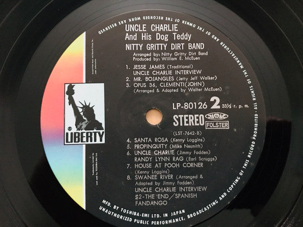 Nitty Gritty Dirt Band - Uncle Charlie & His Dog Teddy (Vinyl, LP, Album, Stereo) Very Good Plus (VG+) / Very Good Plus (VG+)