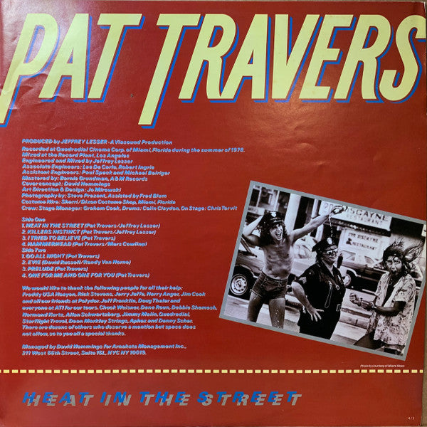 Pat Travers Band - Heat In The Street (Vinyl, LP, Album, Promo, Stereo) Near Mint (NM or M-) / Very Good (VG)