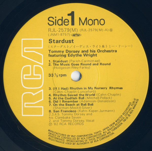 Tommy Dorsey And His Orchestra - Stardust (Vinyl, LP, Compilation, Mono) Very Good Plus (VG+) / Very Good (VG)