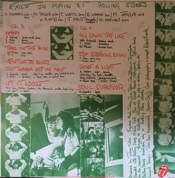 The Rolling Stones - Exile On Main St. (2xVinyl, LP, Album, Reissue) Very Good Plus (VG+) / Very Good (VG)