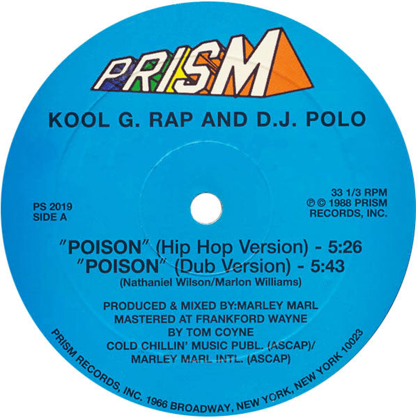 Kool G Rap & D.J. Polo - Poison (Vinyl, 12", Single, Unofficial Release) Good Plus (G+) / Good Plus (G+)