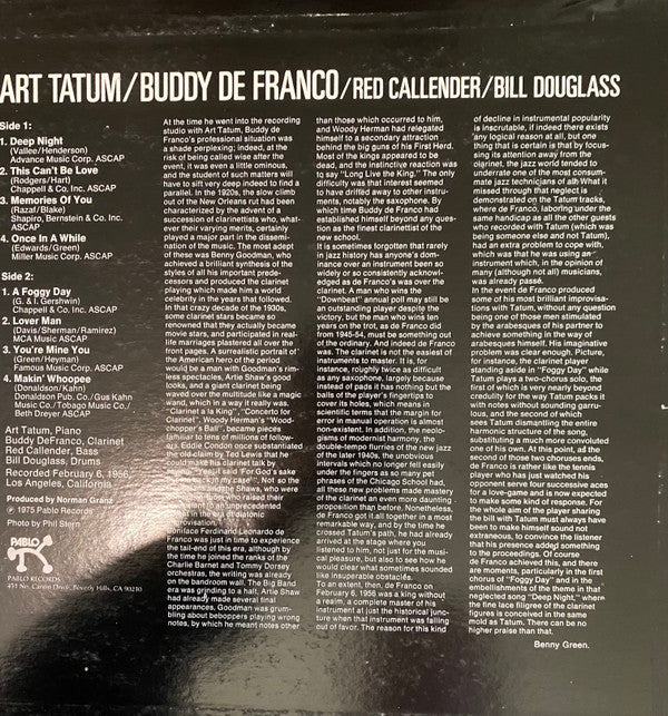 Art Tatum - The Tatum Group Masterpieces (Vinyl, LP, Album, Mono) Very Good Plus (VG+) / Very Good Plus (VG+)