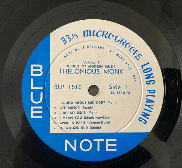 Thelonious Monk - Genius Of Modern Music Volume 1 (Vinyl, LP, Compilation, Repress, Mono) Very Good (VG) / Very Good (VG)