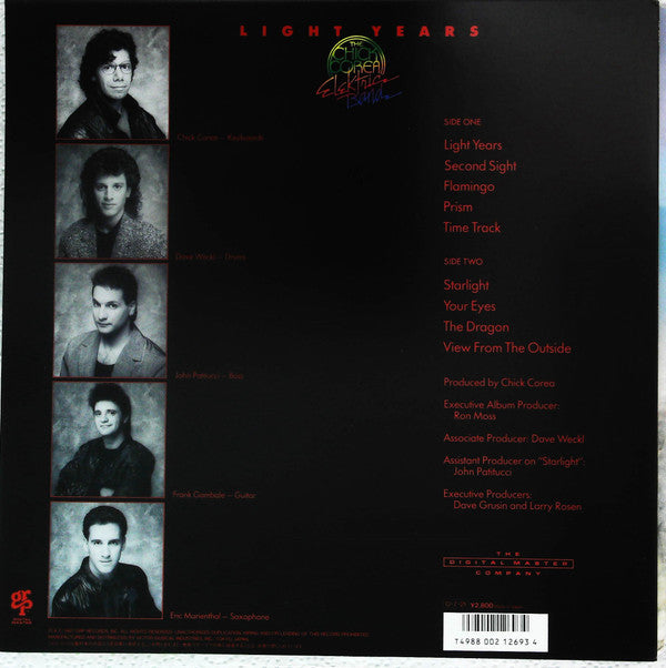The Chick Corea Elektric Band - Light Years (Vinyl, LP) Very Good Plus (VG+) / Very Good Plus (VG+)