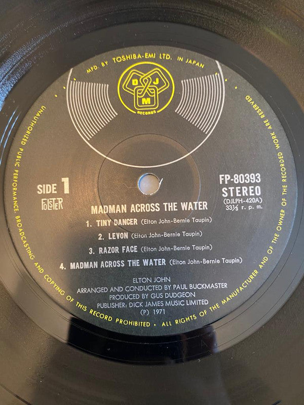 Elton John - Madman Across The Water (Vinyl, LP, Album, Reissue, Stereo) Very Good Plus (VG+) / Very Good Plus (VG+)