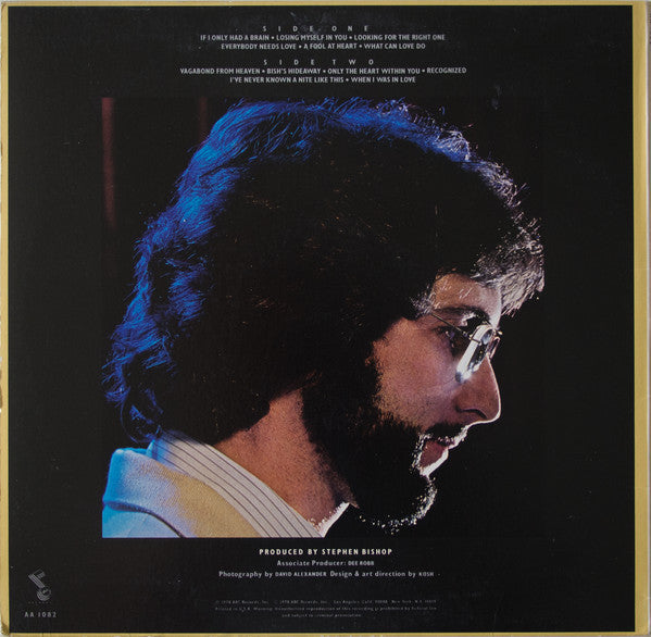 Stephen Bishop - Bish (Vinyl, LP, Album) Very Good Plus (VG+) / Very Good Plus (VG+)