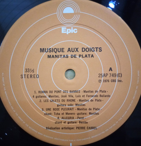 Manitas De Plata - Musique Aux Doigts (Vinyl, LP, Album) Very Good (VG) / Very Good Plus (VG+)
