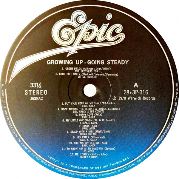 Various - Growing Up! - Going Steady (Vinyl, LP, Compilation, Stereo, Mono) Very Good (VG) / Very Good Plus (VG+)