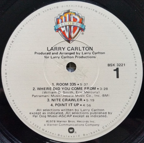 Larry Carlton - Larry Carlton (Vinyl, LP, Album, Stereo) Good Plus (G+) / Good Plus (G+)
