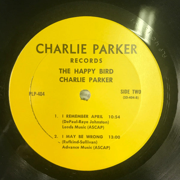 Charlie Parker - The Happy "Bird" (Vinyl, LP, Album, Reissue, Stereo) Very Good Plus (VG+) / Very Good Plus (VG+)