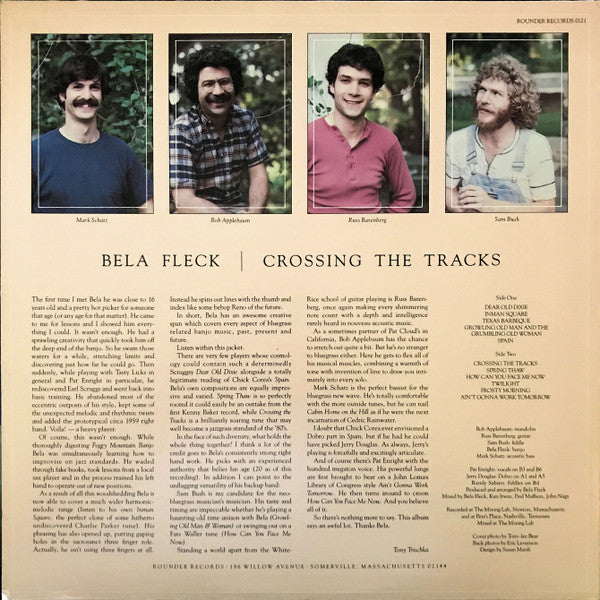 Béla Fleck - Crossing The Tracks (Vinyl, LP, Album) Very Good Plus (VG+) / Very Good (VG)