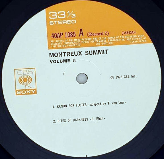 Various - Montreux Summit - Volume 2 (2xVinyl, LP, Album, Stereo) Very Good Plus (VG+) / Very Good Plus (VG+)