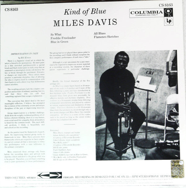 Miles Davis - Kind Of Blue (Vinyl, LP, Album, Reissue, Stereo)