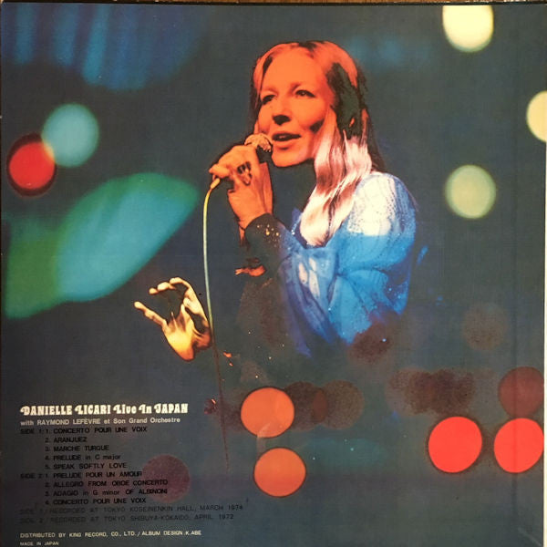 Danielle Licari - Live In Japan (Vinyl, LP, Album, Stereo) Very Good Plus (VG+) / Good Plus (G+)