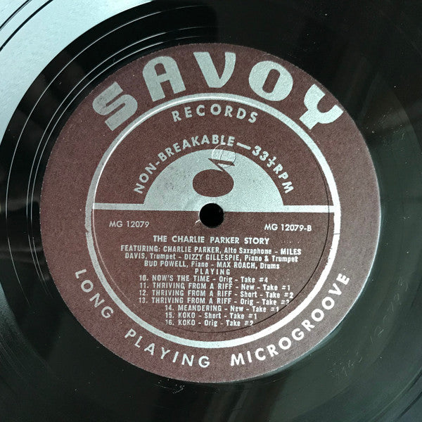 Charlie Parker - The Charlie Parker Story (Vinyl, LP, Album, Repress, Mono) Very Good (VG) / Very Good Plus (VG+)