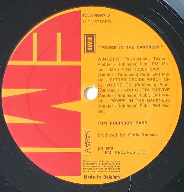 Tom Robinson Band - Power In The Darkness (Vinyl, LP, Album) Very Good Plus (VG+) / Very Good (VG)