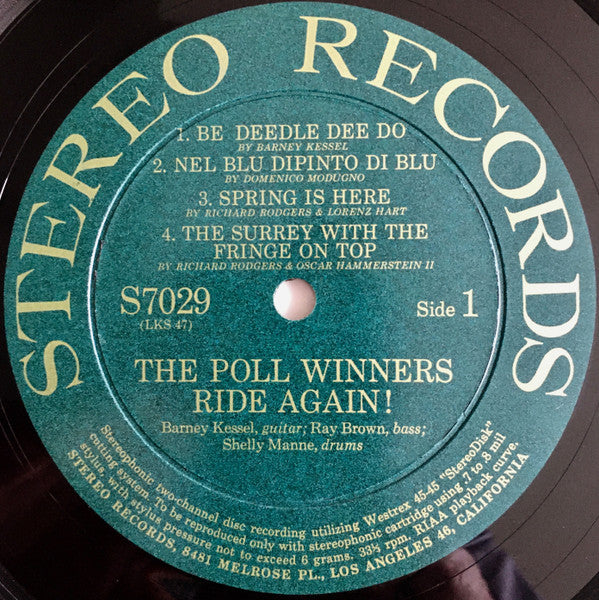The Poll Winners - Ride Again! (Vinyl, LP, Album, Stereo) Very Good Plus (VG+) / Very Good Plus (VG+)