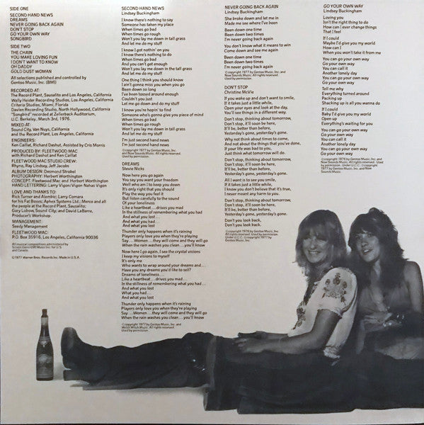 Fleetwood Mac - Rumours (Vinyl, LP, Album) Very Good Plus (VG+) / Very Good Plus (VG+)