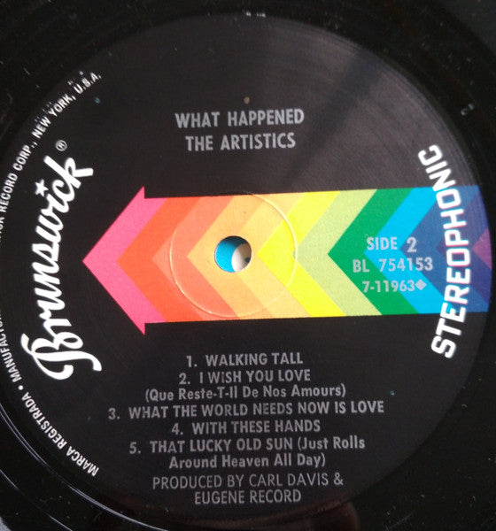 The Artistics - What Happened (Vinyl, LP, Album) Very Good (VG) / Very Good (VG)