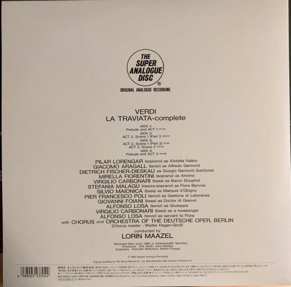 Giuseppe Verdi - La Traviata (2xVinyl, LP, Stereo) Very Good (VG) / Very Good Plus (VG+)