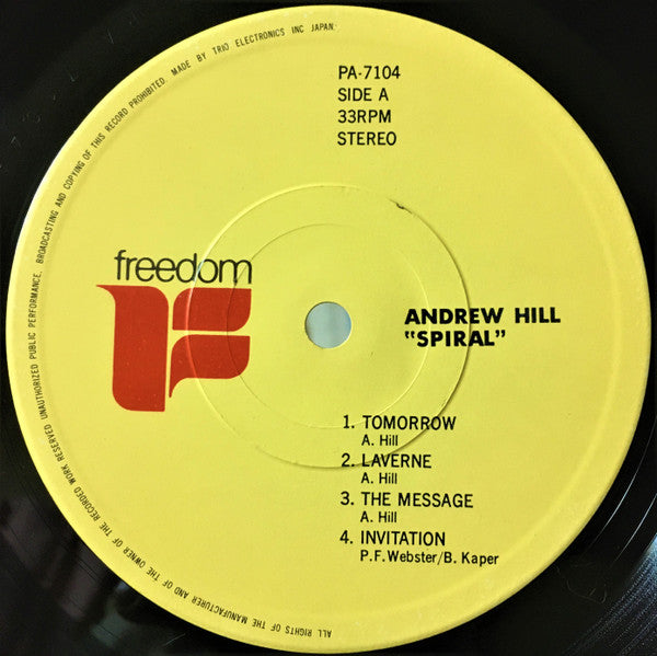 Andrew Hill - Spiral (Vinyl, LP, Album)