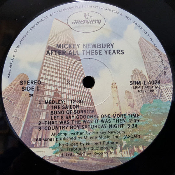 Mickey Newbury - After All These Years (Vinyl, LP, Album) Very Good Plus (VG+) / Very Good Plus (VG+)