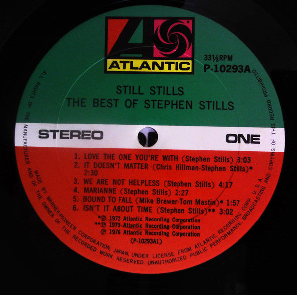 Stephen Stills - Still Stills: The Best Of Stephen Stills (Vinyl, LP, Compilation) Very Good (VG) / Very Good (VG)