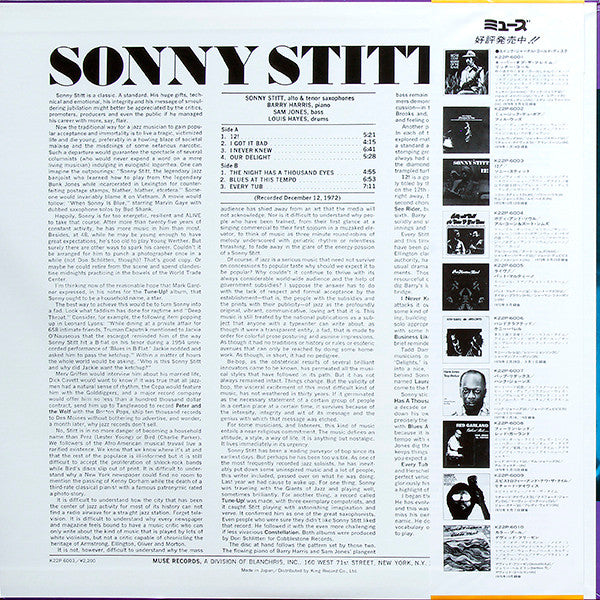 Sonny Stitt - 12! (Vinyl, LP, Album, Reissue) Very Good Plus (VG+) / Very Good (VG)