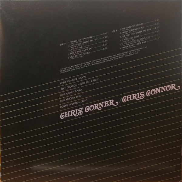 Chris Connor - Chris' Corner (Vinyl, LP, Album) Very Good Plus (VG+) / Very Good Plus (VG+)