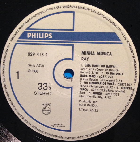 Ray Reyes (4) - Minha Música (Vinyl, LP, Album) Near Mint (NM or M-) / Very Good Plus (VG+)