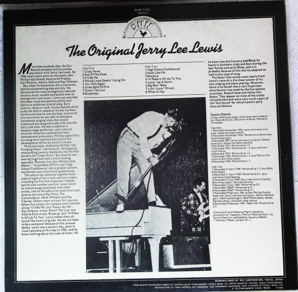 Jerry Lee Lewis - The Original Jerry Lee Lewis (Vinyl, LP, Compilation, Mono) Very Good Plus (VG+) / Very Good Plus (VG+)